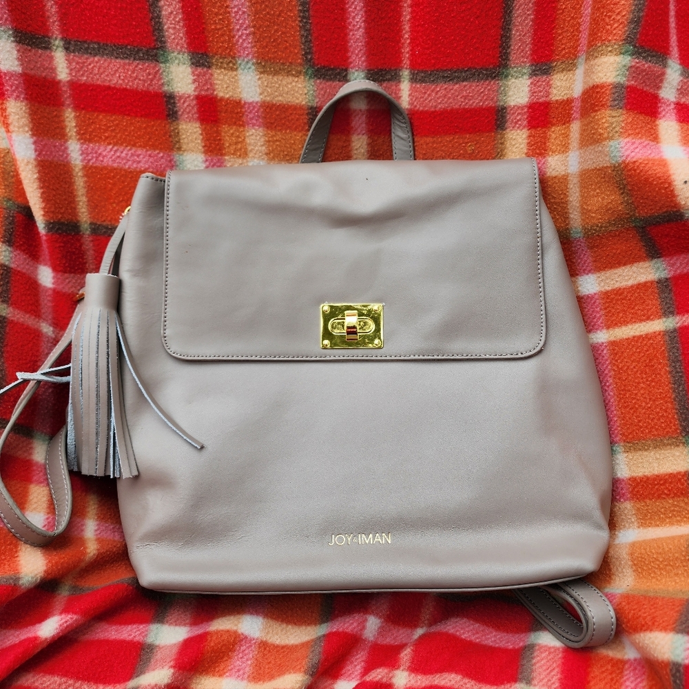 Joy & Iman Tassel Chic Leather Backpack